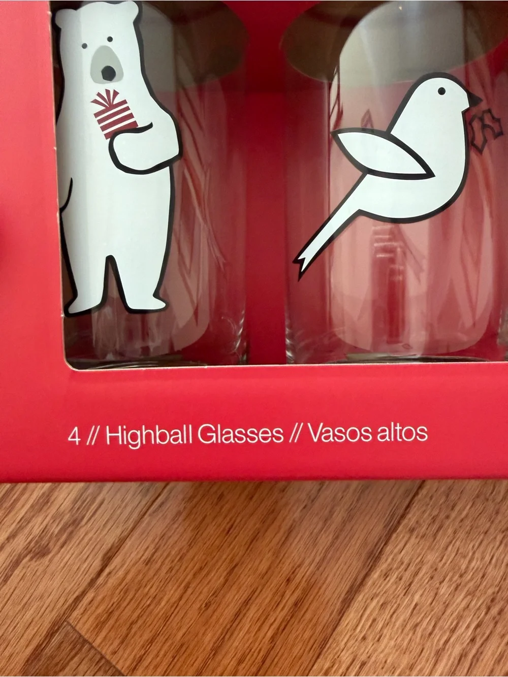 NWT Crate and Barrel Holiday of 4 // Highball Glasses.